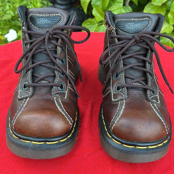 🏴󠁧󠁢󠁥󠁮󠁧󠁿 Dr. Martens MIE Vintage Chunky Brown Platform Oxfords UK 5 - Picture 3 of 17